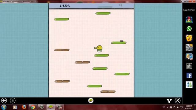 Bluestacks Doodle Jump Test смотреть онлайн