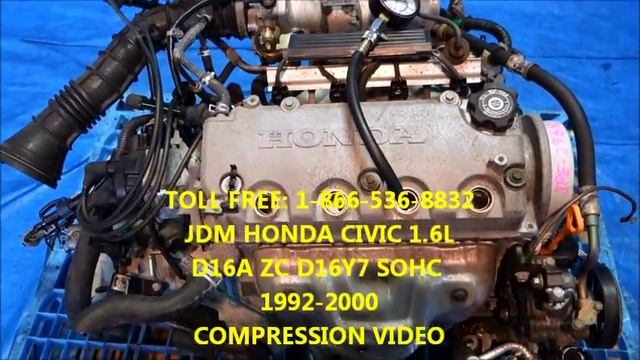 JDM Honda Civic ZC 1.6L SOHC Engine 5speed Transmission 1992-2000 D16Y7 OBD-2 смотреть онлайн