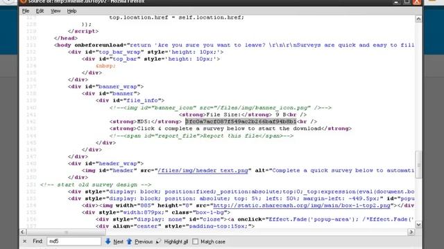 How to bypass the servey and download any file through MD5 hash смотреть онлайн