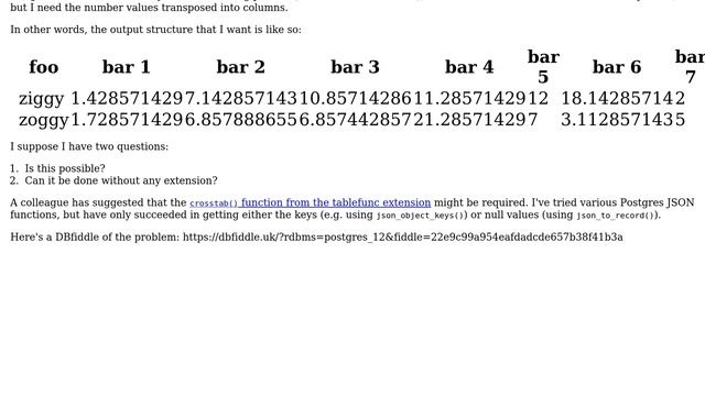 Databases: Unpacking JSON into 14 columns without crosstab() and tablefunc? (2 Solutions!!) смотреть онлайн
