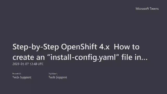 Step-by-Step OpenShift 4.x | How to create an “install-config.yaml” file in OCP-helper VM? смотреть онлайн
