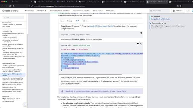 Se connecter avec Google en PHP (Sign-in button & OneTap) смотреть онлайн