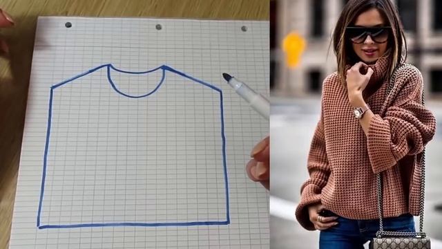 ЖЕНСКИЙ ДЖЕМПЕР ОВЕРСАЙЗ СПИЦАМИ. свитер спицами. узоры спицами. Kniting.ЭКСПРЕСС МАСТЕР-КЛАСС