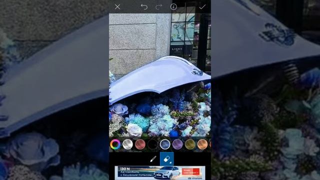 Обработка фото в телефоне.Необычный способ замены цвета на фото. смотреть онлайн