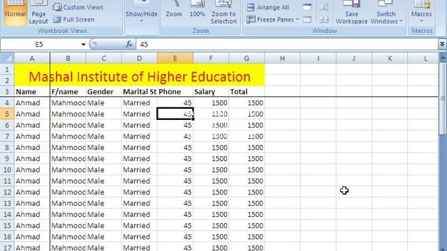 Microsoft Excel 2007 ---View Tab Tutorial In Dari Part2 смотреть онлайн