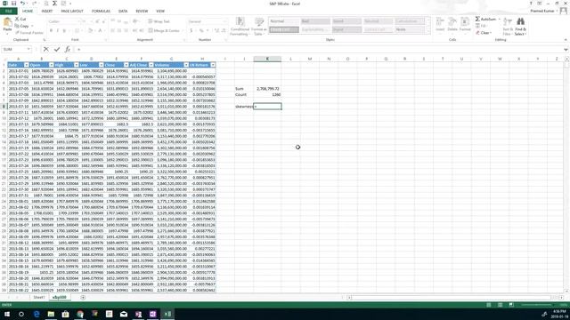 compute log return, skewness, kurtosis using Excel смотреть онлайн