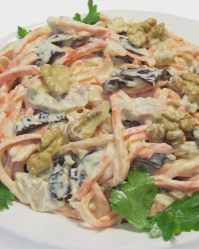 Салат Жар-птица с корейской морковкой