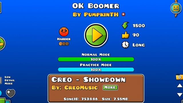 Ok Boomer by PumpkinTH - 8* - 100% [GD] [1 coin] (720P60fps) FEATURE WORTHY #143 смотреть онлайн