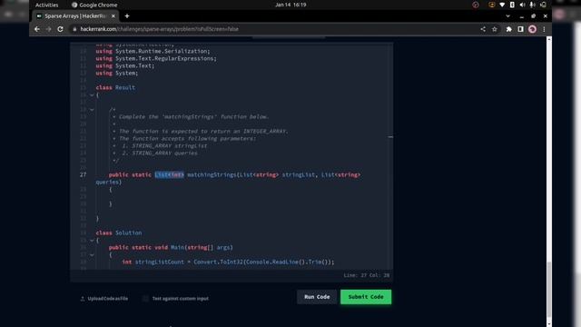 Sparse Array in Big O(N) | Hackerrank | C# | DSA смотреть онлайн