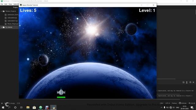 Python Space Invader Game Using Pygame смотреть онлайн