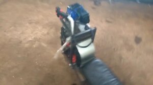 Детский снегогат с мотором от триммера