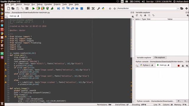 Edge detection and Simple Tkinter GUI | Python смотреть онлайн