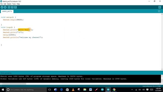 Lesson no. 6 Serial.print() and Serial.println() functions in Arduino C смотреть онлайн