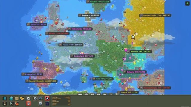 WORLD WAR 1 In Worldbox || A Worldbox Timelapse