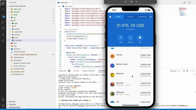 Clone Trust Wallet App with Flutter, Bloc, CoinAPI смотреть онлайн