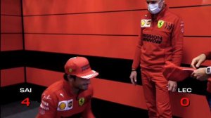 Charles Leclerc and Carlos Sainz funny moment