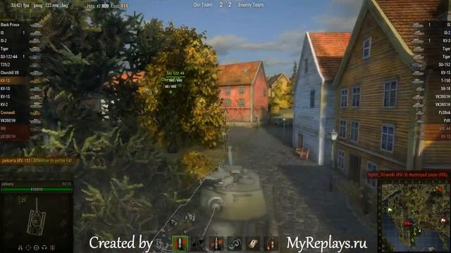 WOT: Fjords - KV-1S - 1 frag смотреть онлайн