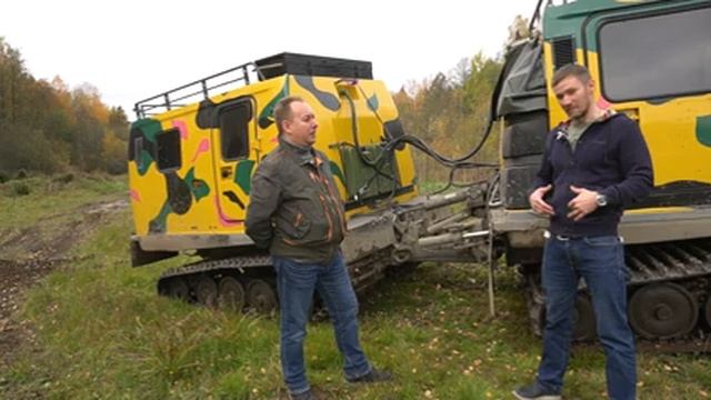 Вездеход-ТРАНСФОРМЕР. В гостях у "Лося". Гусеничный вездеход-амфибия. 2х модульные вездеходы BV-206 смотреть онлайн