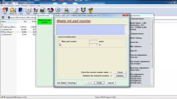 Epson l485 Resetter Adjustment Program free Download