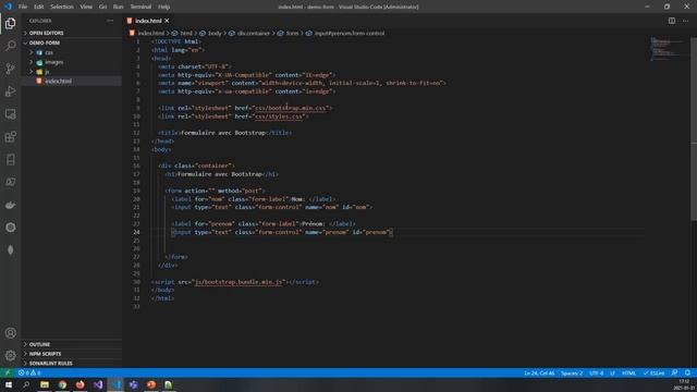 Création de Formulaire avec Bootstrap 5 смотреть онлайн