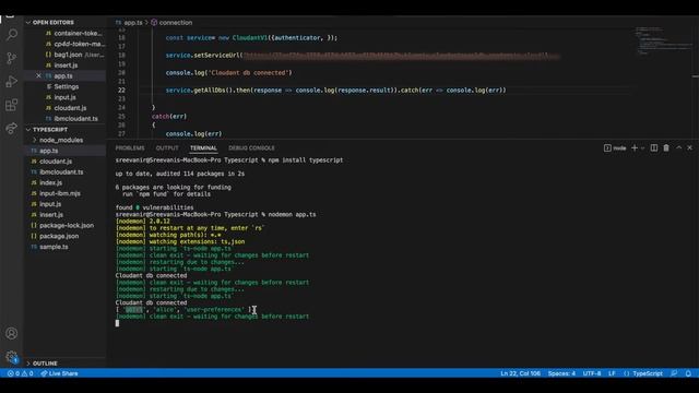 Connect Cloudant NoSql db through NodeJS смотреть онлайн