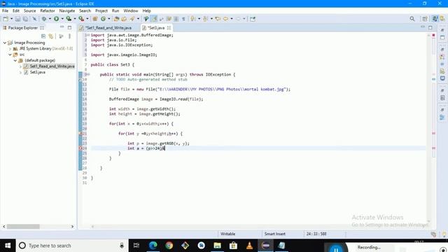 Image Processing in java (Colored image to greyscale image conversion) смотреть онлайн
