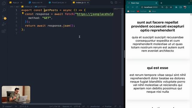 ReactJS Tutorial - How To Get Data From An API With React | Fetch API | ReactJS Tutorial in Hindi смотреть онлайн