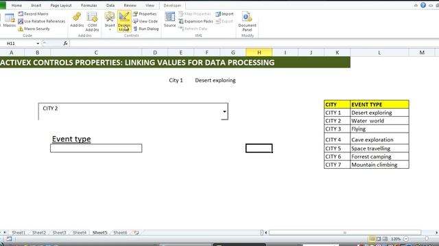 MS Excel ActiveX: How to link Combobox selection as an output cell value. смотреть онлайн