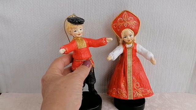 Ватные игрушки на елку или статуэтки на подставках 