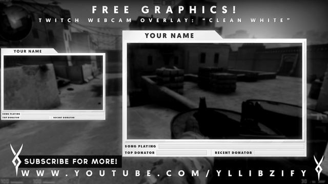 Free Graphics: Photoshop Twitch video overlay: "Clean White" template #6 @YLLiBzify смотреть онлайн