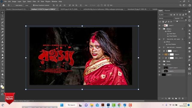 How To Make A Horror Thumbnail In Adobe Photoshop | Dh Dreams Official | DH Creations смотреть онлайн