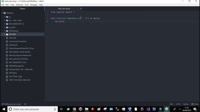 PYTHON #7 - Compactando Arquivos "RAR, ZIP" смотреть онлайн