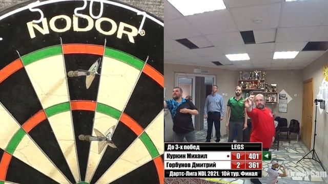 Дартс. Лига NDL 2021. 10й тур Финал. Горбунов vs Куркин смотреть онлайн