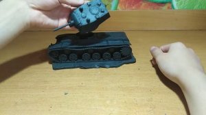 Легендарный советский тяжёлый танк КВ-1 из пластилина