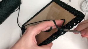 Новогодняя корзина из полиэфирного шнура часть1 #вязаниекрючком