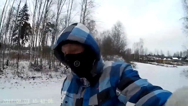 Зимняя по катушка на мотике. смотреть онлайн