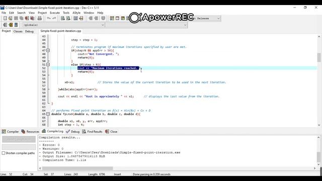 Simple Fixed Point Iteration Program Using C++ Programming Language смотреть онлайн