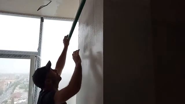 Шпаклевка и покраска безвоздушным способом.