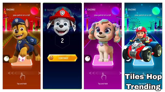 Paw Patrol Team | Chase Vs  Marshall Vs Coral Vs Ryder . #tileshop