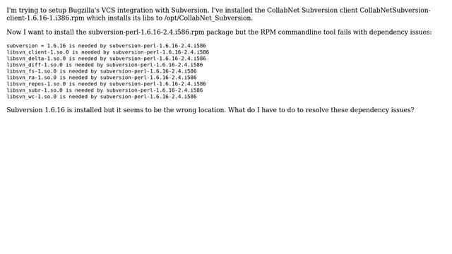 Problems installing Subversion Perl смотреть онлайн