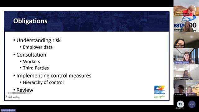 ESF Webinar on Navigating the Psychosocial Regulations with Catherine Dunlop смотреть онлайн