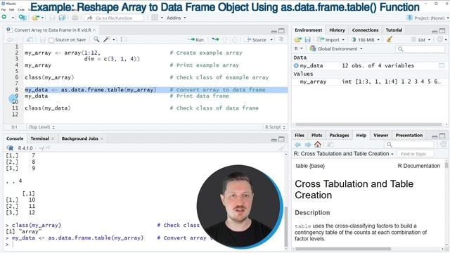 Convert Array to Data Frame in R (Example) | Reshape, Transform Class | as.data.frame.table Functio смотреть онлайн