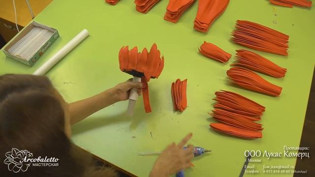 Ростовая гербера из фоамирана. МК смотреть онлайн