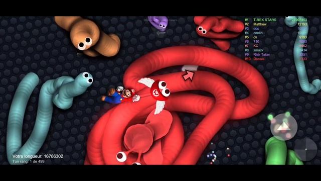SLITHER.IO - EPIC SLITHER.IO SNAKE GAMEPLAY - AMONG US SKIN VS MARIO SKIN - RECORD
