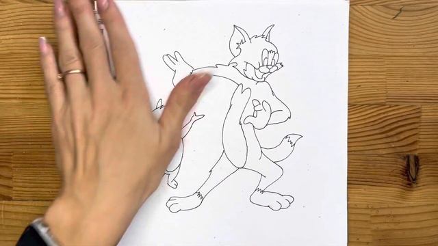 Как нарисовать Тома и Джерри карандашом и скетч маркерами | Рисунок для детей, поэтапно и легко смотреть онлайн