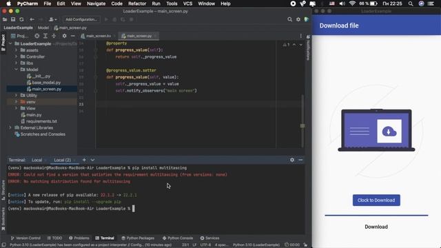 KivyMD. Example Of Asynchronous File Download смотреть онлайн
