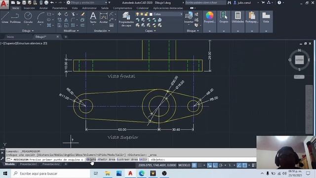 Cálculo de áreas en Autocad 2020 смотреть онлайн