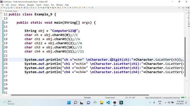 How do you use Character.isLetter() & Character.isDigit() method? | String in Java смотреть онлайн