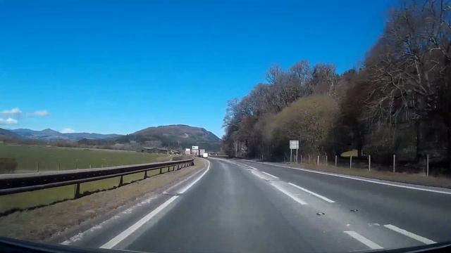 Spring Road Trip Drive North On A9 To Visit Pitlochry Highland Perthshire Scotland смотреть онлайн