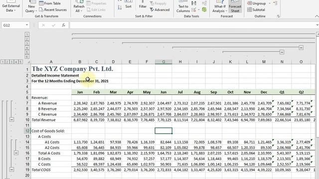 How to Group and Ungroup Rows and Columns in Excel (In Hindi) смотреть онлайн